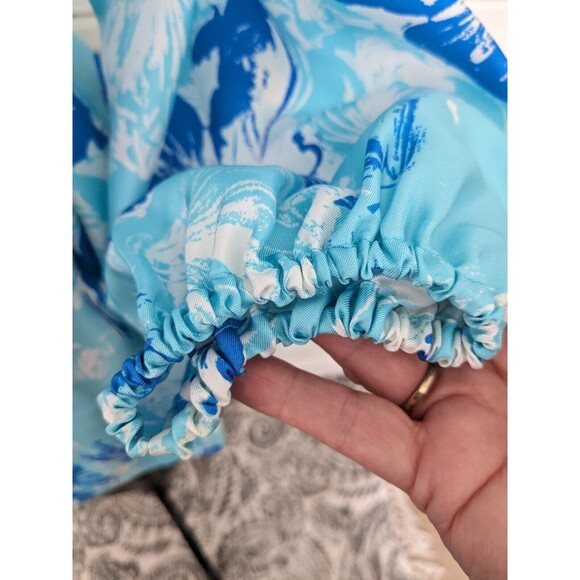 Carlisle Collection Top Women's 12 100% Silk Blue Designer Blouse Sash NEW - Picture 13 of 16